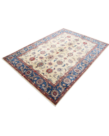 Ziegler 5' 8" X 7' 10" Hand Knotted Wool Rug 5' 8" X 7' 10" (173 X 239) / Ivory / Wool