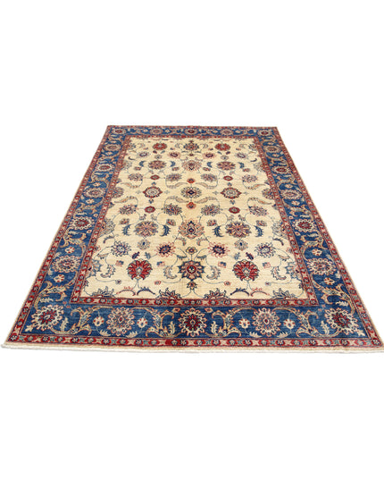 Ziegler 5' 8" X 7' 10" Hand Knotted Wool Rug 5' 8" X 7' 10" (173 X 239) / Ivory / Wool