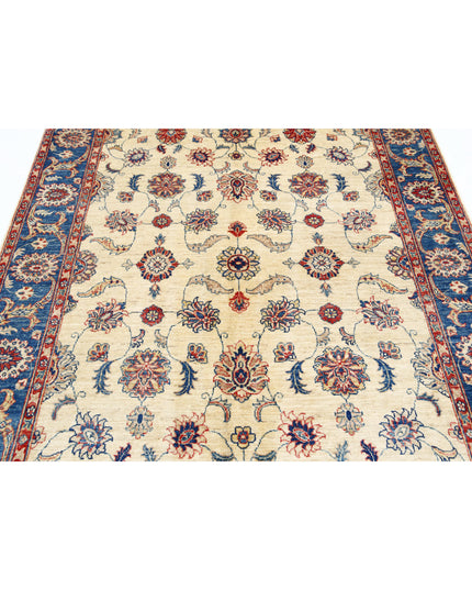 Ziegler 5' 8" X 7' 10" Hand Knotted Wool Rug 5' 8" X 7' 10" (173 X 239) / Ivory / Wool