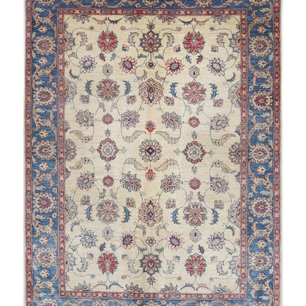 Ziegler 5' 8" X 7' 10" Hand Knotted Wool Rug 5' 8" X 7' 10" (173 X 239) / Ivory / Wool