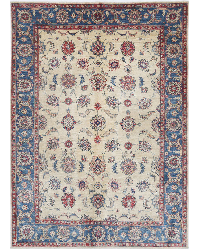 Ziegler 5' 8" X 7' 10" Hand Knotted Wool Rug 5' 8" X 7' 10" (173 X 239) / Ivory / Wool