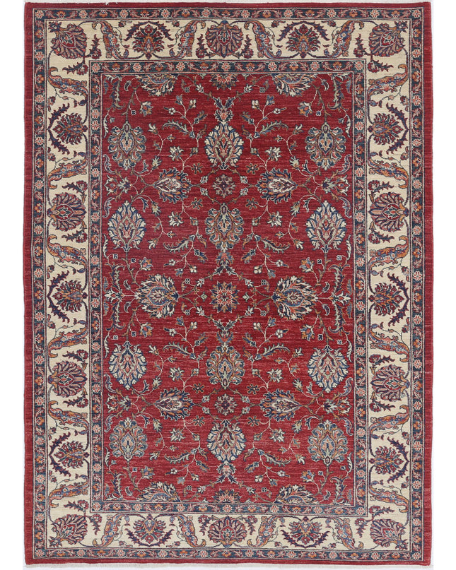 Ziegler 5' 7" X 7' 10" Hand Knotted Wool Rug 5' 7" X 7' 10" (170 X 239) / Red / Wool