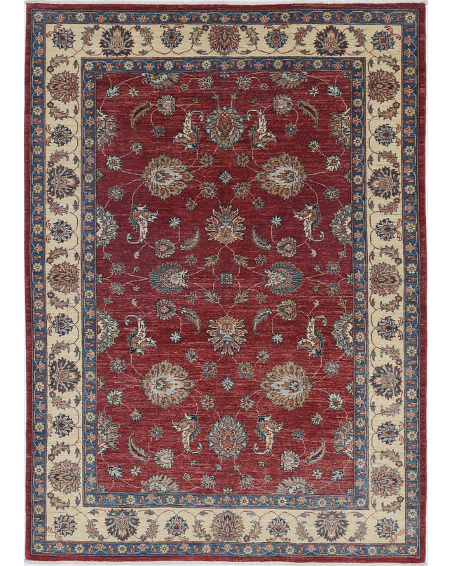 Ziegler 5' 7" X 7' 10" Hand Knotted Wool Rug 5' 7" X 7' 10" (170 X 239) / Red / Wool