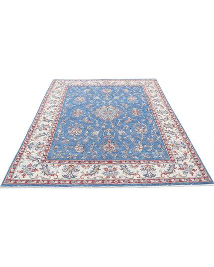 Ziegler 5' 8" X 7' 11" Hand Knotted Wool Rug 5' 8" X 7' 11" (173 X 241) / Blue / Wool