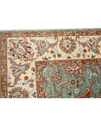 Ziegler 5' 6" X 8' 2" Hand Knotted Wool Rug 5' 6" X 8' 2" (168 X 249) / Green / Wool