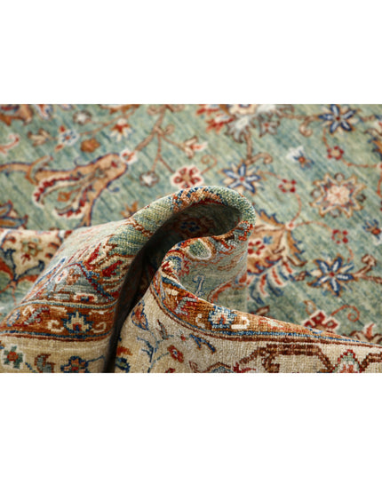 Ziegler 5' 6" X 8' 2" Hand Knotted Wool Rug 5' 6" X 8' 2" (168 X 249) / Green / Wool