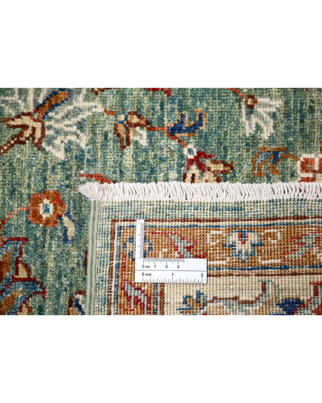 Ziegler 5' 6" X 8' 2" Hand Knotted Wool Rug 5' 6" X 8' 2" (168 X 249) / Green / Wool