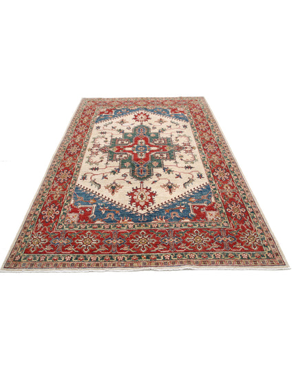 Ziegler 5' 7" X 8' 7" Hand Knotted Wool Rug 5' 7" X 8' 7" (170 X 262) / Ivory / Wool