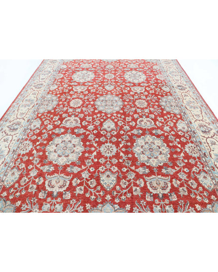 Ziegler 9' 2" X 13' 4" Hand Knotted Wool Rug 9' 2" X 13' 4" (280 X 406) / Red / Wool