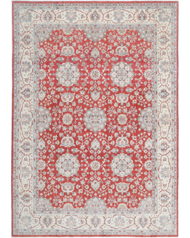 Ziegler 9' 2" X 13' 4" Hand Knotted Wool Rug 9' 2" X 13' 4" (280 X 406) / Red / Wool