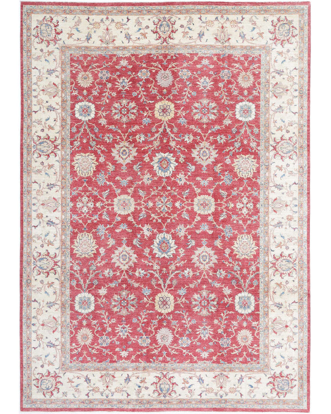 Ziegler 8' 3" X 11' 7" Hand Knotted Wool Rug 8' 3" X 11' 7" (251 X 353) / Red / Wool