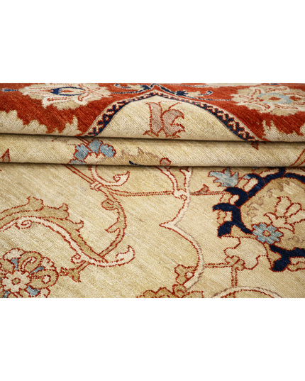 Ziegler 9' 0" X 11' 8" Hand Knotted Wool Rug 9' 0" X 11' 8" (274 X 356) / Gold / Wool