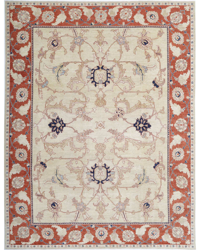 Ziegler 9' 0" X 11' 8" Hand Knotted Wool Rug 9' 0" X 11' 8" (274 X 356) / Gold / Wool