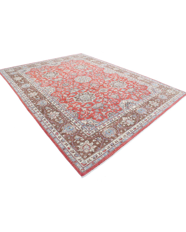 Ziegler 9' 6" X 12' 3" Hand Knotted Wool Rug 9' 6" X 12' 3" (290 X 373) / Rust / Wool