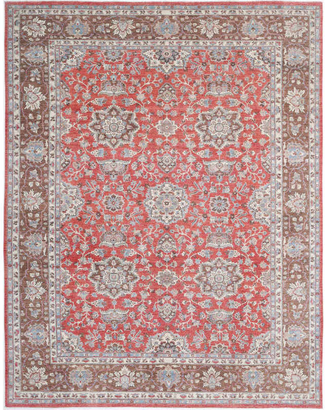 Ziegler 9' 6" X 12' 3" Hand Knotted Wool Rug 9' 6" X 12' 3" (290 X 373) / Rust / Wool