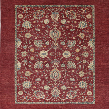 Ziegler 8' 1" X 9' 6" Hand Knotted Wool Rug 8' 1" X 9' 6" (246 X 290) / Red / Wool