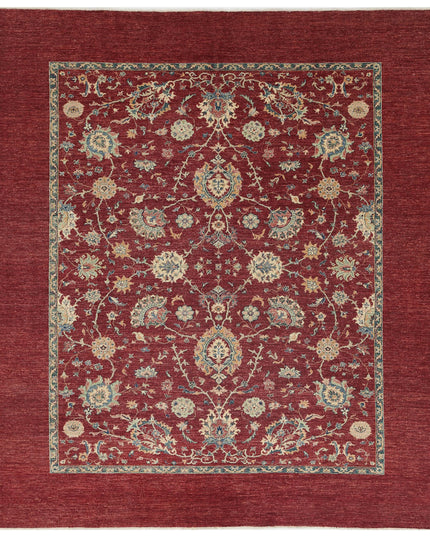 Ziegler 8' 1" X 9' 6" Hand Knotted Wool Rug 8' 1" X 9' 6" (246 X 290) / Red / Wool