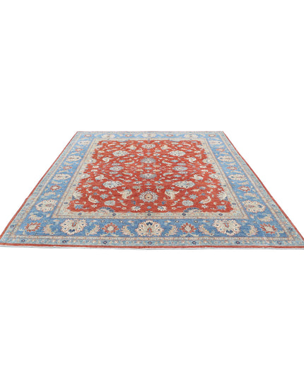Ziegler 8' 4" X 9' 9" Hand Knotted Wool Rug 8' 4" X 9' 9" (254 X 297) / Red / Wool
