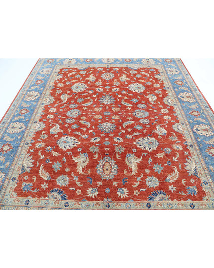 Ziegler 8' 4" X 9' 9" Hand Knotted Wool Rug 8' 4" X 9' 9" (254 X 297) / Red / Wool