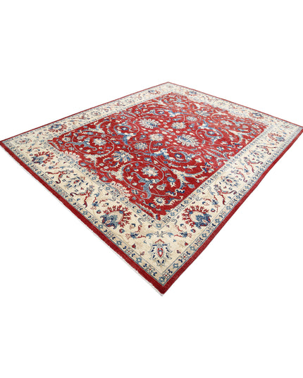 Ziegler 7' 10" X 9' 9" Hand Knotted Wool Rug 7' 10" X 9' 9" (239 X 297) / Red / Wool