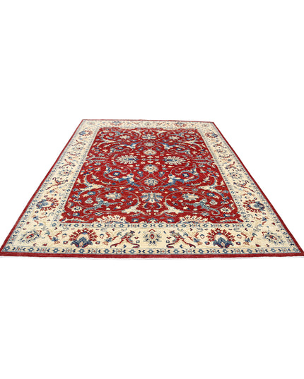 Ziegler 7' 10" X 9' 9" Hand Knotted Wool Rug 7' 10" X 9' 9" (239 X 297) / Red / Wool