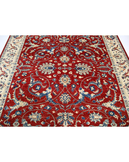 Ziegler 7' 10" X 9' 9" Hand Knotted Wool Rug 7' 10" X 9' 9" (239 X 297) / Red / Wool