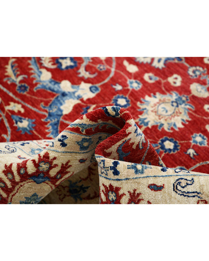 Ziegler 7' 10" X 9' 9" Hand Knotted Wool Rug 7' 10" X 9' 9" (239 X 297) / Red / Wool