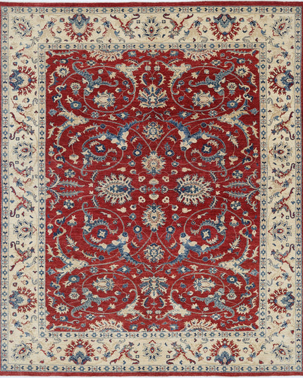 Ziegler 7' 10" X 9' 9" Hand Knotted Wool Rug 7' 10" X 9' 9" (239 X 297) / Red / Wool