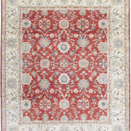 Ziegler 8' 1" X 9' 9" Hand Knotted Wool Rug 8' 1" X 9' 9" (246 X 297) / Red / Wool