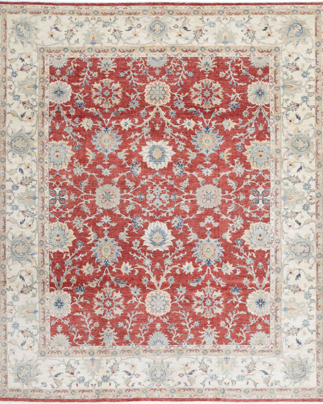 Ziegler 8' 1" X 9' 9" Hand Knotted Wool Rug 8' 1" X 9' 9" (246 X 297) / Red / Wool