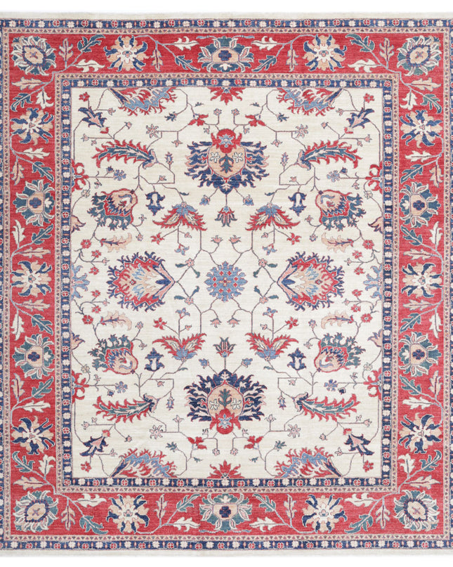 Ziegler 8' 1" X 9' 1" Hand Knotted Wool Rug 8' 1" X 9' 1" (246 X 277) / Ivory / Wool