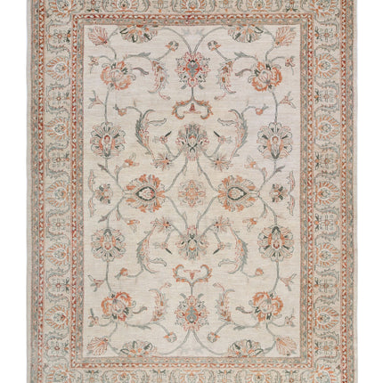 Ziegler 8' 1" X 10' 8" Hand Knotted Wool Rug 8' 1" X 10' 8" (246 X 325) / Ivory / Wool