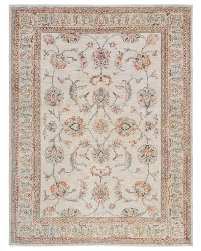 Ziegler 8' 1" X 10' 8" Hand Knotted Wool Rug 8' 1" X 10' 8" (246 X 325) / Ivory / Wool