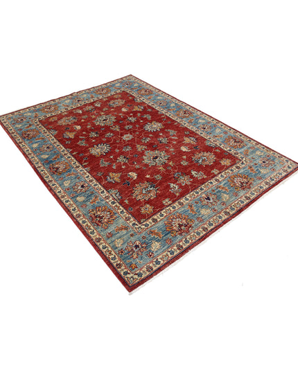 Ziegler 4' 11" X 6' 5" Hand Knotted Wool Rug 4' 11" X 6' 5" (150 X 196) / Red / Wool