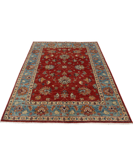 Ziegler 4' 11" X 6' 5" Hand Knotted Wool Rug 4' 11" X 6' 5" (150 X 196) / Red / Wool