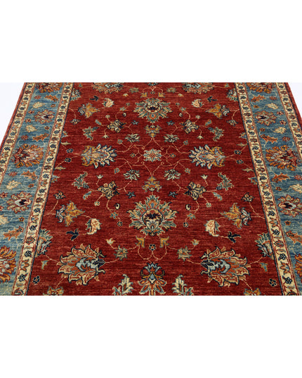 Ziegler 4' 11" X 6' 5" Hand Knotted Wool Rug 4' 11" X 6' 5" (150 X 196) / Red / Wool