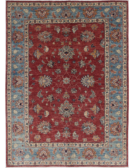 Ziegler 4' 11" X 6' 5" Hand Knotted Wool Rug 4' 11" X 6' 5" (150 X 196) / Red / Wool