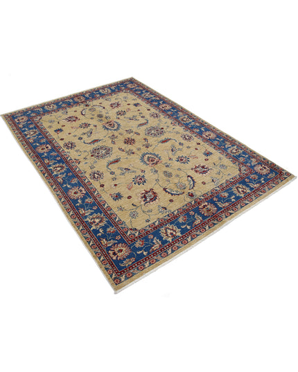 Ziegler 4' 9" X 6' 7" Hand Knotted Wool Rug 4' 9" X 6' 7" (145 X 201) / Gold / Wool