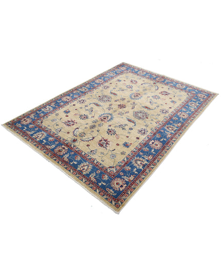 Ziegler 4' 9" X 6' 7" Hand Knotted Wool Rug 4' 9" X 6' 7" (145 X 201) / Gold / Wool