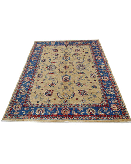 Ziegler 4' 9" X 6' 7" Hand Knotted Wool Rug 4' 9" X 6' 7" (145 X 201) / Gold / Wool