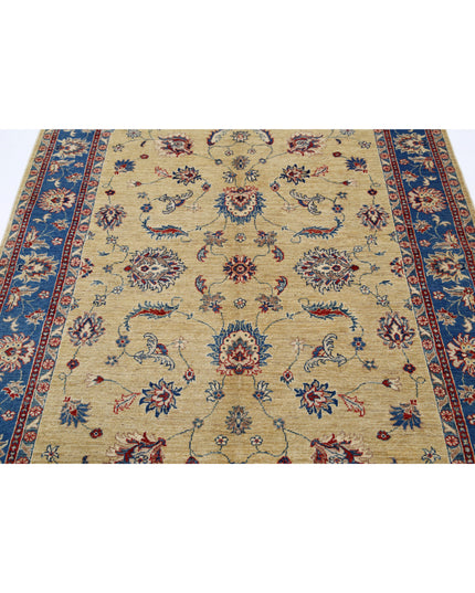 Ziegler 4' 9" X 6' 7" Hand Knotted Wool Rug 4' 9" X 6' 7" (145 X 201) / Gold / Wool