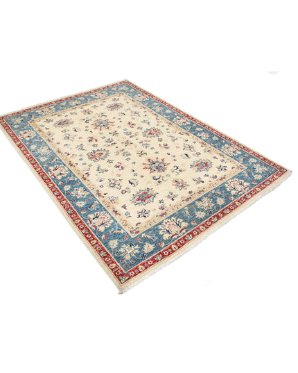 Ziegler 4' 11" X 6' 7" Hand Knotted Wool Rug 4' 11" X 6' 7" (150 X 201) / Ivory / Wool