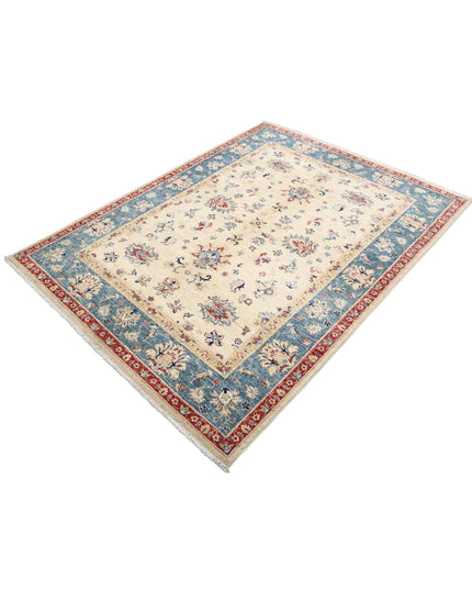 Ziegler 4' 11" X 6' 7" Hand Knotted Wool Rug 4' 11" X 6' 7" (150 X 201) / Ivory / Wool