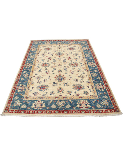 Ziegler 4' 11" X 6' 7" Hand Knotted Wool Rug 4' 11" X 6' 7" (150 X 201) / Ivory / Wool