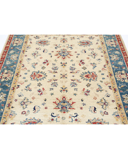 Ziegler 4' 11" X 6' 7" Hand Knotted Wool Rug 4' 11" X 6' 7" (150 X 201) / Ivory / Wool