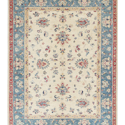 Ziegler 4' 11" X 6' 7" Hand Knotted Wool Rug 4' 11" X 6' 7" (150 X 201) / Ivory / Wool