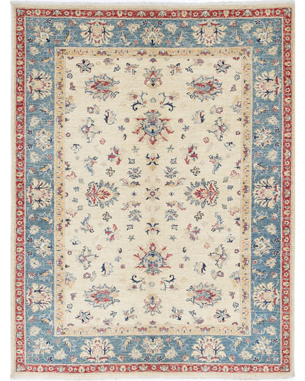 Ziegler 4' 11" X 6' 7" Hand Knotted Wool Rug 4' 11" X 6' 7" (150 X 201) / Ivory / Wool