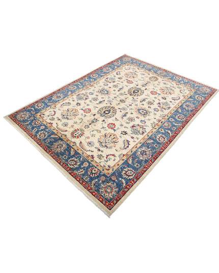 Ziegler 4' 10" X 6' 7" Hand Knotted Wool Rug 4' 10" X 6' 7" (147 X 201) / Ivory / Wool