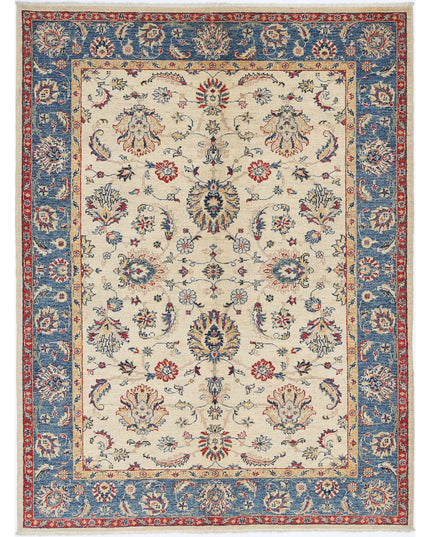 Ziegler 4' 10" X 6' 7" Hand Knotted Wool Rug 4' 10" X 6' 7" (147 X 201) / Ivory / Wool