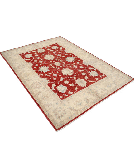 Ziegler 5' 0" X 6' 9" Hand Knotted Wool Rug 5' 0" X 6' 9" (152 X 206) / Red / Wool